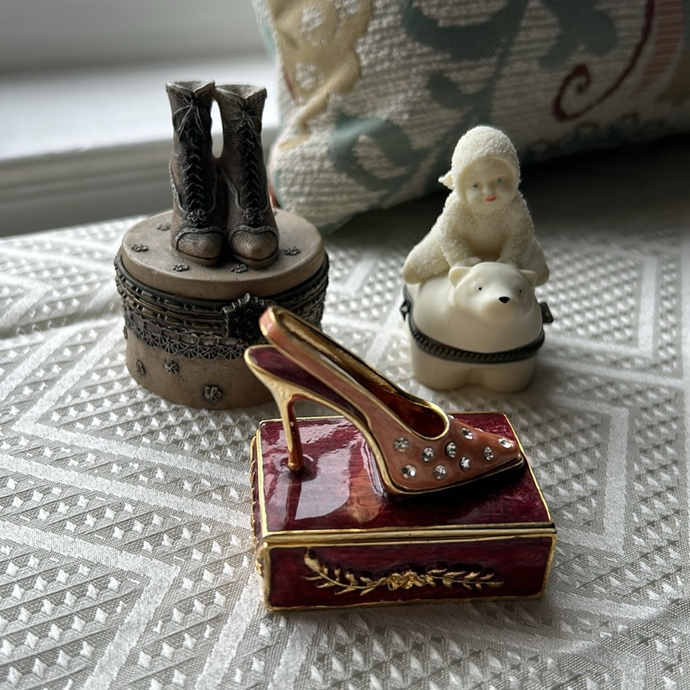 Set of 3 Unique Pill/Trinket Boxes